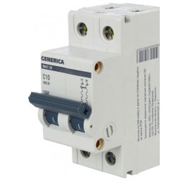 Выключатель автоматический модульный 2п C 10А 4.5кА ВА47-29 GENERICA MVA25-2-010-C