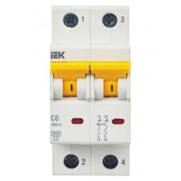 Выключатель автоматический модульный 2п C 6А 6кА ВА47-60M KARAT IEK MVA31-2-006-C