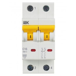 Выключатель автоматический модульный 2п C 16А 6кА ВА47-60M KARAT IEK MVA31-2-016-C