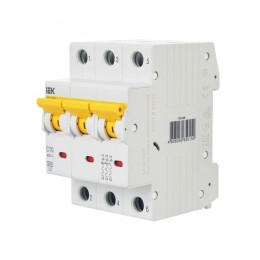 Выключатель автоматический модульный 3п C 10А 6кА ВА47-60M KARAT IEK MVA31-3-010-C