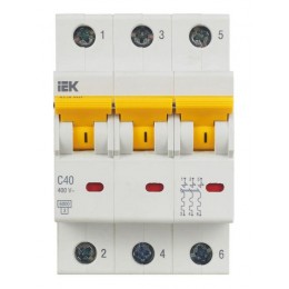 Выключатель автоматический модульный 3п C 40А 6кА ВА47-60M KARAT IEK MVA31-3-040-C