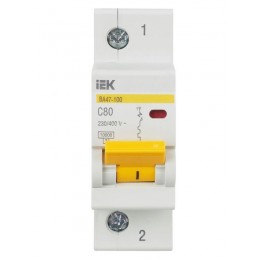 Выключатель автоматический модульный 1п C 80А 10кА ВА47-100 KARAT IEK MVA40-1-080-C