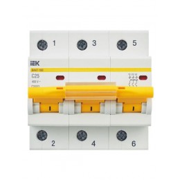 Выключатель автоматический модульный 3п C 25А 10кА ВА47-100 KARAT IEK MVA40-3-025-C