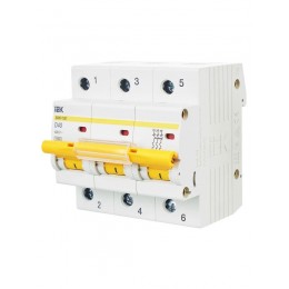 Выключатель автоматический модульный 3п D 40А 10кА ВА47-100 KARAT IEK MVA40-3-040-D