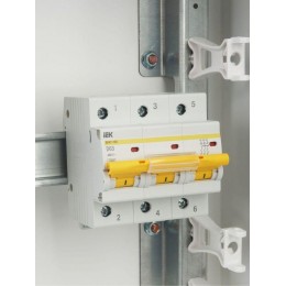 Выключатель автоматический модульный 3п D 63А 10кА ВА47-100 KARAT IEK MVA40-3-063-D