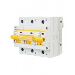 Выключатель автоматический модульный 3п D 100А 10кА ВА47-100 KARAT IEK MVA40-3-100-D