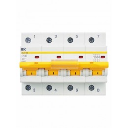 Выключатель автоматический модульный 4п C 100А 10кА ВА47-100 KARAT IEK MVA40-4-100-C