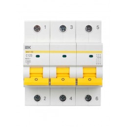 Выключатель автоматический модульный 3п C 125А 15кА ВА47-150 KARAT IEK MVA50-3-125-C