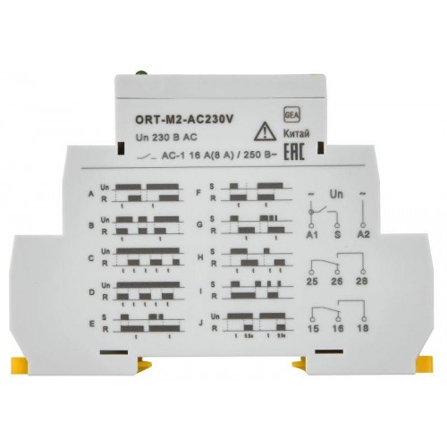 Реле времени многофункц. ORT 2 контакта 230В AC IEK ORT-M2-AC230V