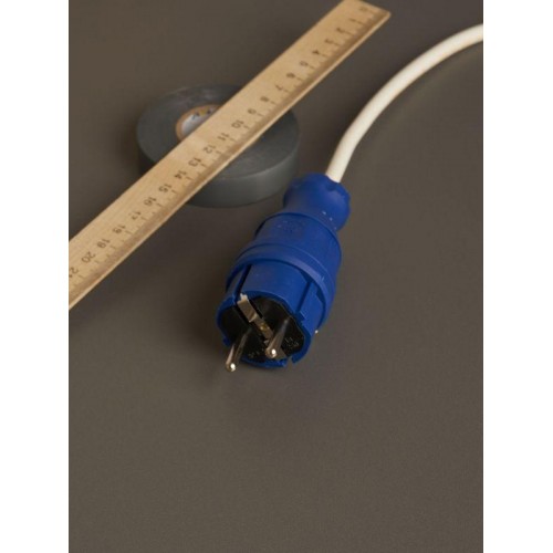Вилка прямая ОМЕГА ВБп3-1-0м IP44 каучук син. IEK PKR01-016-2-K07