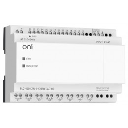 Модуль ЦПУ ПЛК 410 14 DI 8 RO 220В AC с Ethernet портом без экрана ONI PLC-410-CPU-14D08R-0AC-00
