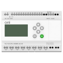 Модуль ЦПУ ПЛК 410 14 DI 8 RO 220В AC с Ethernet портом с экраном ONI PLC-410-CPU-14D08R-1AC-00