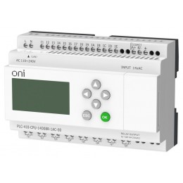 Модуль ЦПУ ПЛК 410 14 DI 8 RO 220В AC с Ethernet портом с экраном ONI PLC-410-CPU-14D08R-1AC-00