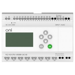 Модуль ЦПУ ПЛК 410 14 DI 8 RO 220В AC с Ethernet портом с экраном ONI PLC-410-CPU-14D08R-1AC-00