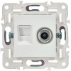 Розетка двойная TV+RJ45 кат.5E SKANDY SK-A14W арктич. бел. IEK SK-AK20-1-K01