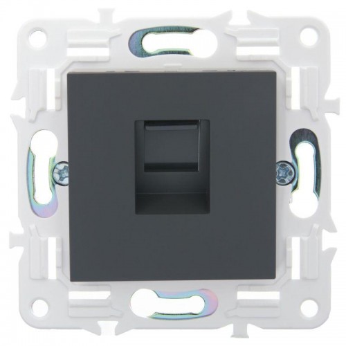 Розетка компьютерная RJ45 кат.5E SKANDY SK-K01G графит IEK SK-K10-1-K53