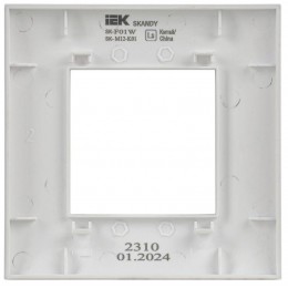 Рамка 1-м SKANDY SK-F01W арктич. бел. IEK SK-M12-K01