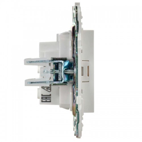 Розетка SKANDY 10А без заземл. без защ. шторок SK-R02W арктич. бел. IEK SK-R10-10-K01