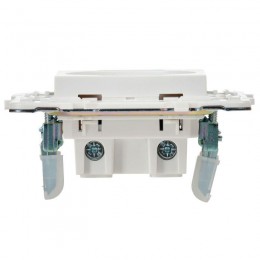 Розетка SKANDY 10А без заземл. без защ. шторок SK-R02W арктич. бел. IEK SK-R10-10-K01