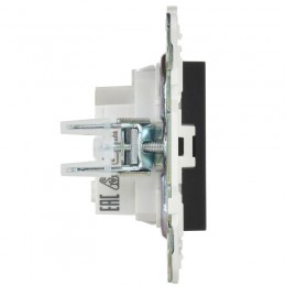 Розетка SKANDY 10А без заземл. без защ. шторок SK-R02Bl черн. IEK SK-R10-10-K02