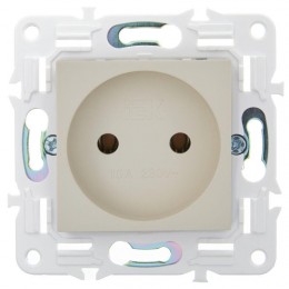 Розетка SKANDY 10А без заземл. без защ. шторок SK-R02B беж. IEK SK-R10-10-K10