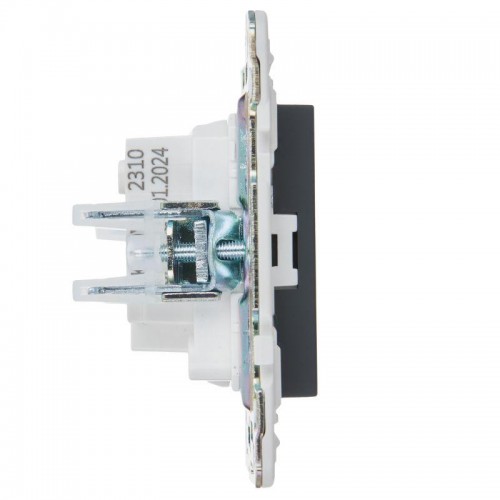 Розетка SKANDY 10А без заземл. без защ. шторок SK-R02G графит IEK SK-R10-10-K53
