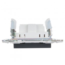 Розетка SKANDY 10А без заземл. без защ. шторок SK-R02G графит IEK SK-R10-10-K53