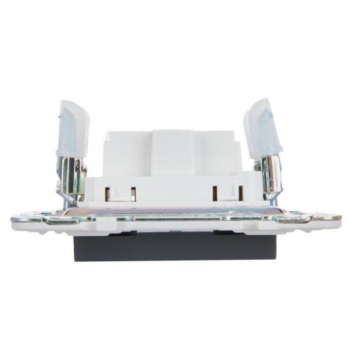 Розетка SKANDY 10А без заземл. без защ. шторок SK-R02G графит IEK SK-R10-10-K53