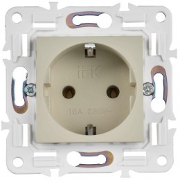 Розетка SKANDY 16А с заземл. без защ. шторок SK-R05B беж. IEK SK-R11-16-K10