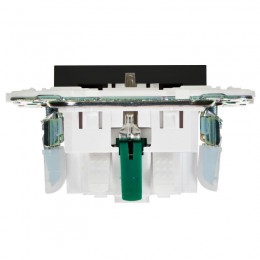 Розетка SKANDY 16А с заземл. защ. шторки безвинт. крепл. SK-R06Bl черн. IEK SK-R14-16-1-K02