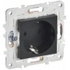 Розетка SKANDY 16А с заземл. защ. шторки SK-R04Bl черн. IEK SK-R14-16-K02