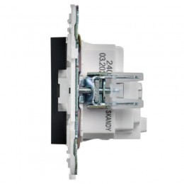 Розетка SKANDY 16А с заземл. защ. шторки SK-R04G графит IEK SK-R14-16-K53
