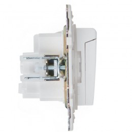 Розетка 1-м SKANDY 16А IP44 с заземл. защ. шторки с крышкой SK-R11W арктич. бел. IEK SK-R16-16-44-K01