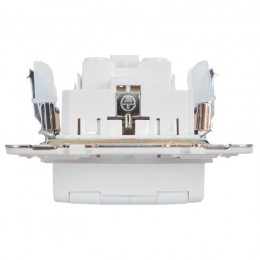 Розетка 1-м SKANDY 16А IP44 с заземл. защ. шторки с крышкой SK-R11W арктич. бел. IEK SK-R16-16-44-K01