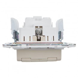 Розетка 1-м SKANDY 16А IP44 с заземл. защ. шторки с крышкой SK-R11B беж. IEK SK-R16-16-44-K10