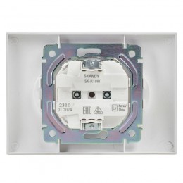 Розетка 2-м SKANDY 10А без заземл. без защ. шторок в сборе SK-R10W арктич. бел. IEK SK-R20-10-K01-F