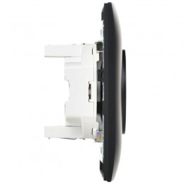 Розетка 2-м SKANDY 10А без заземл. без защ. шторок в сборе SK-R10Bl черн. IEK SK-R20-10-K02-F