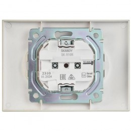 Розетка 2-м SKANDY 10А без заземл. без защ. шторок в сборе SK-R10B беж. IEK SK-R20-10-K10-F