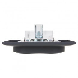 Розетка 2-м SKANDY 16А с заземл. без защ. шторок в сборе SK-R08G графит IEK SK-R21-16-K53-F