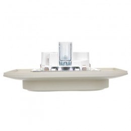 Розетка 2-м SKANDY 16А с заземл. защ. шторки в сборе SK-R07B беж. IEK SK-R24-16-K10-F