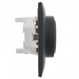 Розетка 2-м SKANDY 16А с заземл. защ. шторки в сборе SK-R07G графит IEK SK-R24-16-K53-F