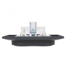 Розетка 2-м SKANDY 16А с заземл. защ. шторки в сборе SK-R07G графит IEK SK-R24-16-K53-F