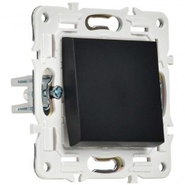 Выключатель 1-кл. SKANDY 10А SK-V01Bl черн. IEK SK-V10-0-10-K02