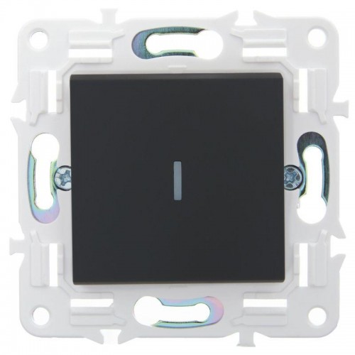 Выключатель 1-кл. SKANDY 10А SK-V07G с индикацией графит IEK SK-V10-1-10-K53