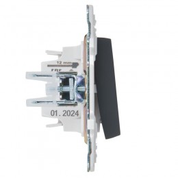 Выключатель 1-кл. SKANDY 10А SK-V07G с индикацией графит IEK SK-V10-1-10-K53