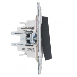 Выключатель проходной 1-кл. SKANDY 10А SK-V02G графит IEK SK-V12-0-10-K53