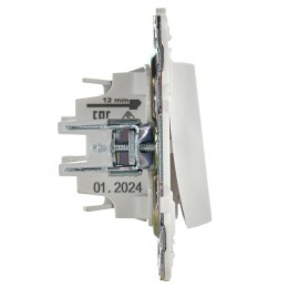 Выключатель проходной 1-кл. SKANDY 10А SK-V08W с индикацией арктич. бел. IEK SK-V12-1-10-K01