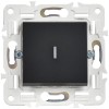 Выключатель проходной 1-кл. SKANDY 10А SK-V08Bl с индикацией черн. IEK SK-V12-1-10-K02