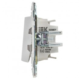 Выключатель 2-кл. SKANDY 10А SK-V04W арктич. бел. IEK SK-V20-0-10-K01
