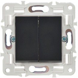 Выключатель 2-кл. SKANDY 10А SK-V04Bl черн. IEK SK-V20-0-10-K02